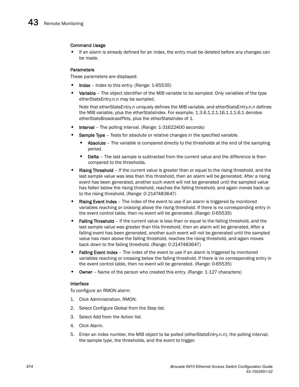 Brocade 6910 Ethernet Access Switch Configuration Guide (Supporting R2.2.0.0) User Manual | Page 1030 / 1240