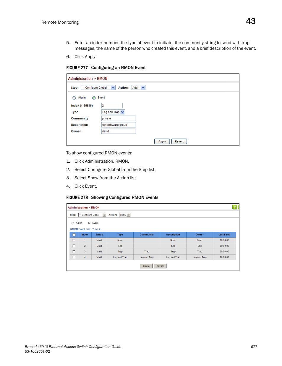 Figure 277 confi, Figure 278 s | Brocade 6910 Ethernet Access Switch Configuration Guide (Supporting R2.2.0.0) User Manual | Page 1033 / 1240