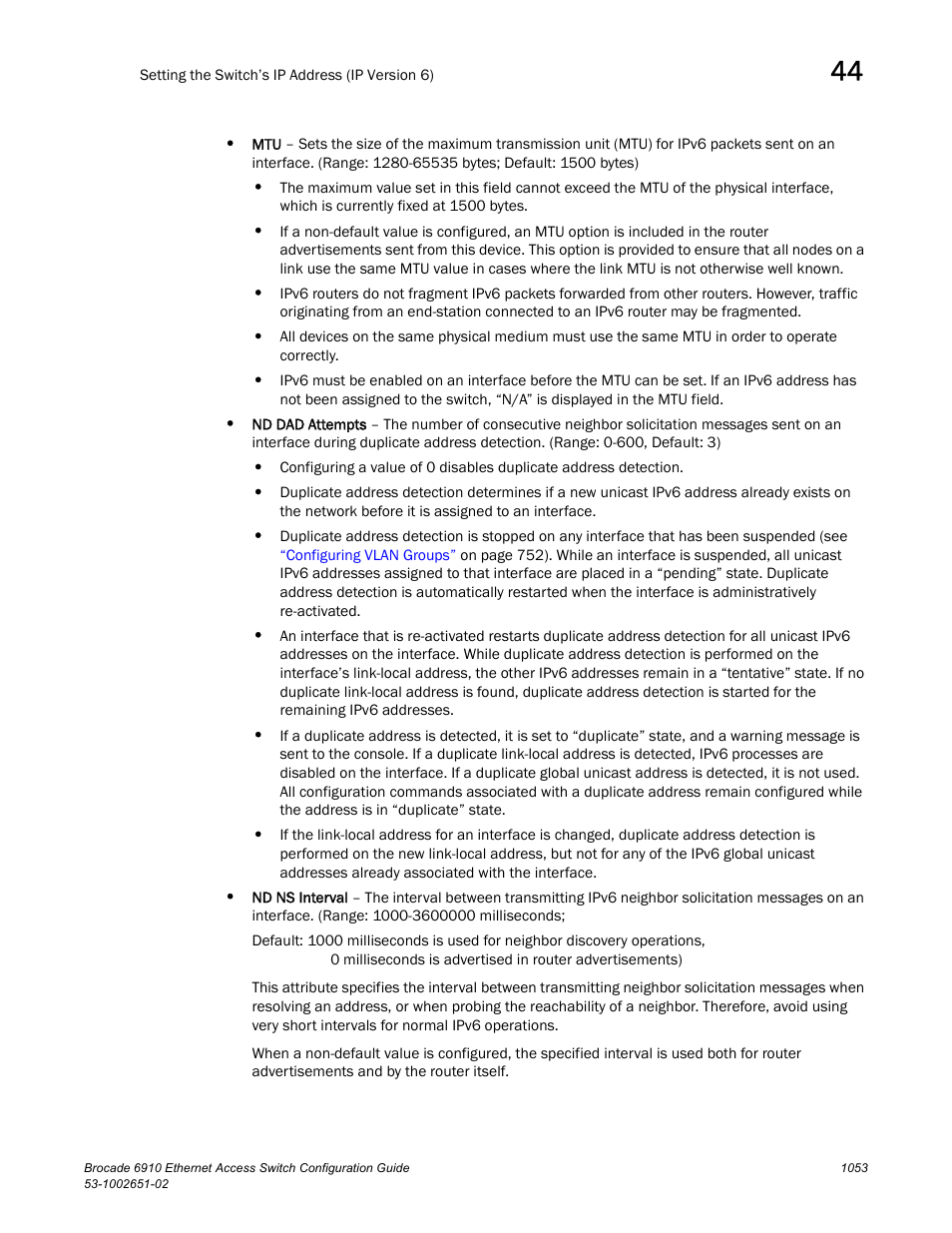 Brocade 6910 Ethernet Access Switch Configuration Guide (Supporting R2.2.0.0) User Manual | Page 1109 / 1240