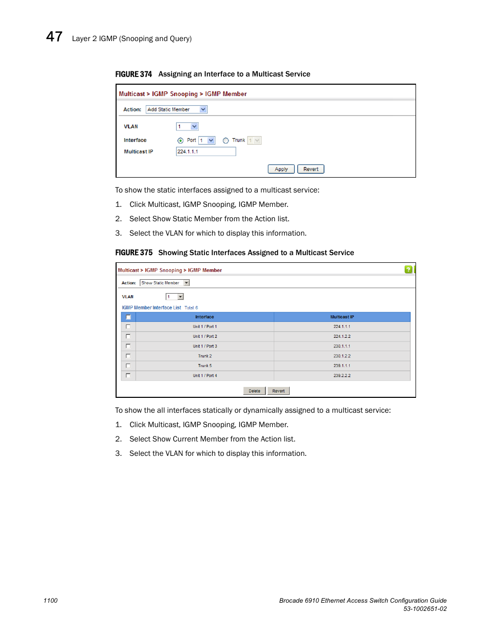 Figure 374 a, Figure 375 s | Brocade 6910 Ethernet Access Switch Configuration Guide (Supporting R2.2.0.0) User Manual | Page 1156 / 1240