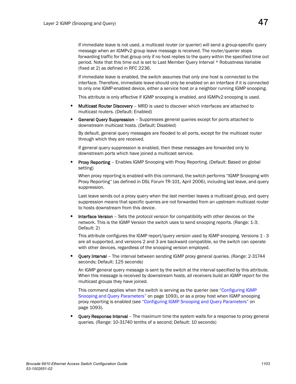 Brocade 6910 Ethernet Access Switch Configuration Guide (Supporting R2.2.0.0) User Manual | Page 1159 / 1240