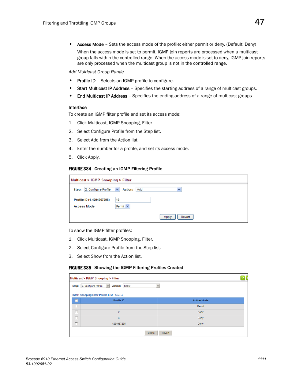 Figure 384 cre, Figure 385 s | Brocade 6910 Ethernet Access Switch Configuration Guide (Supporting R2.2.0.0) User Manual | Page 1167 / 1240