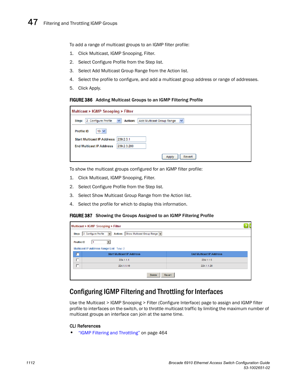 Figure 386 a, Figure 387 s | Brocade 6910 Ethernet Access Switch Configuration Guide (Supporting R2.2.0.0) User Manual | Page 1168 / 1240