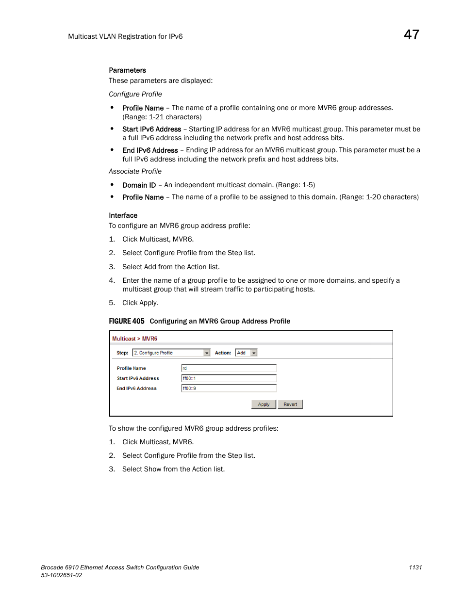 Figure 405 confi | Brocade 6910 Ethernet Access Switch Configuration Guide (Supporting R2.2.0.0) User Manual | Page 1187 / 1240