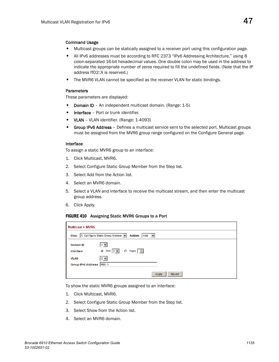 Figure 410 a | Brocade 6910 Ethernet Access Switch Configuration Guide (Supporting R2.2.0.0) User Manual | Page 1191 / 1240