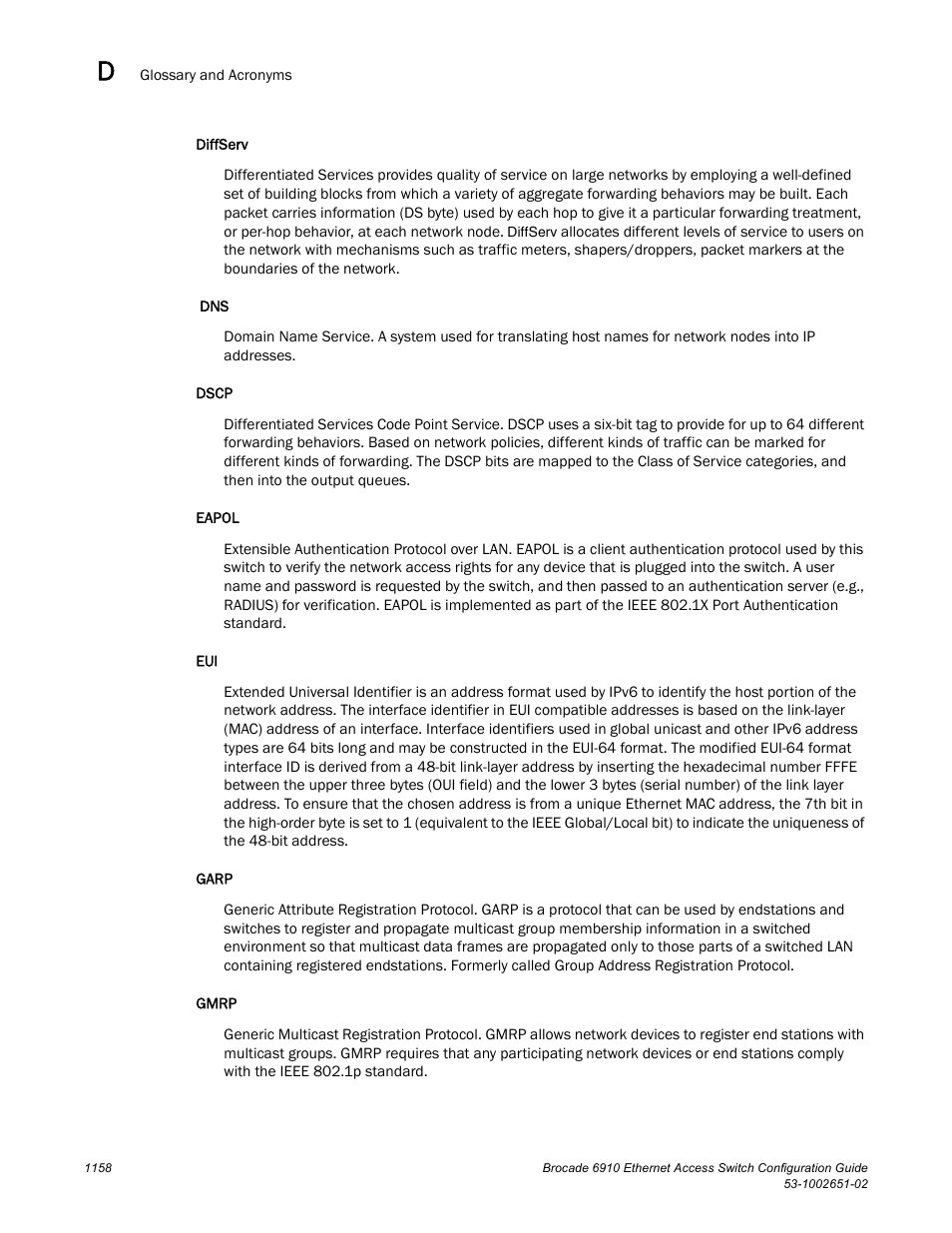 Brocade 6910 Ethernet Access Switch Configuration Guide (Supporting R2.2.0.0) User Manual | Page 1214 / 1240