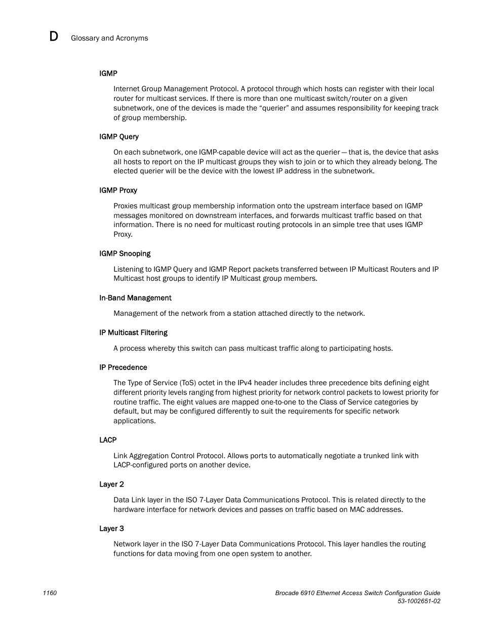 Brocade 6910 Ethernet Access Switch Configuration Guide (Supporting R2.2.0.0) User Manual | Page 1216 / 1240