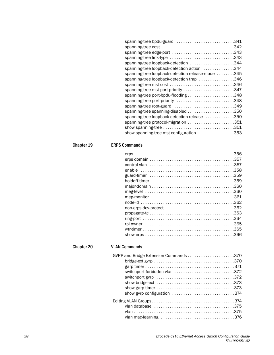 Brocade 6910 Ethernet Access Switch Configuration Guide (Supporting R2.2.0.0) User Manual | Page 16 / 1240