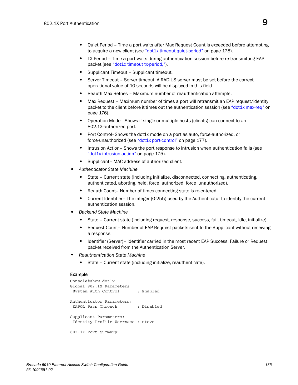 Brocade 6910 Ethernet Access Switch Configuration Guide (Supporting R2.2.0.0) User Manual | Page 241 / 1240