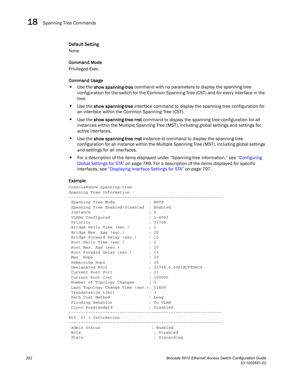 Brocade 6910 Ethernet Access Switch Configuration Guide (Supporting R2.2.0.0) User Manual | Page 408 / 1240