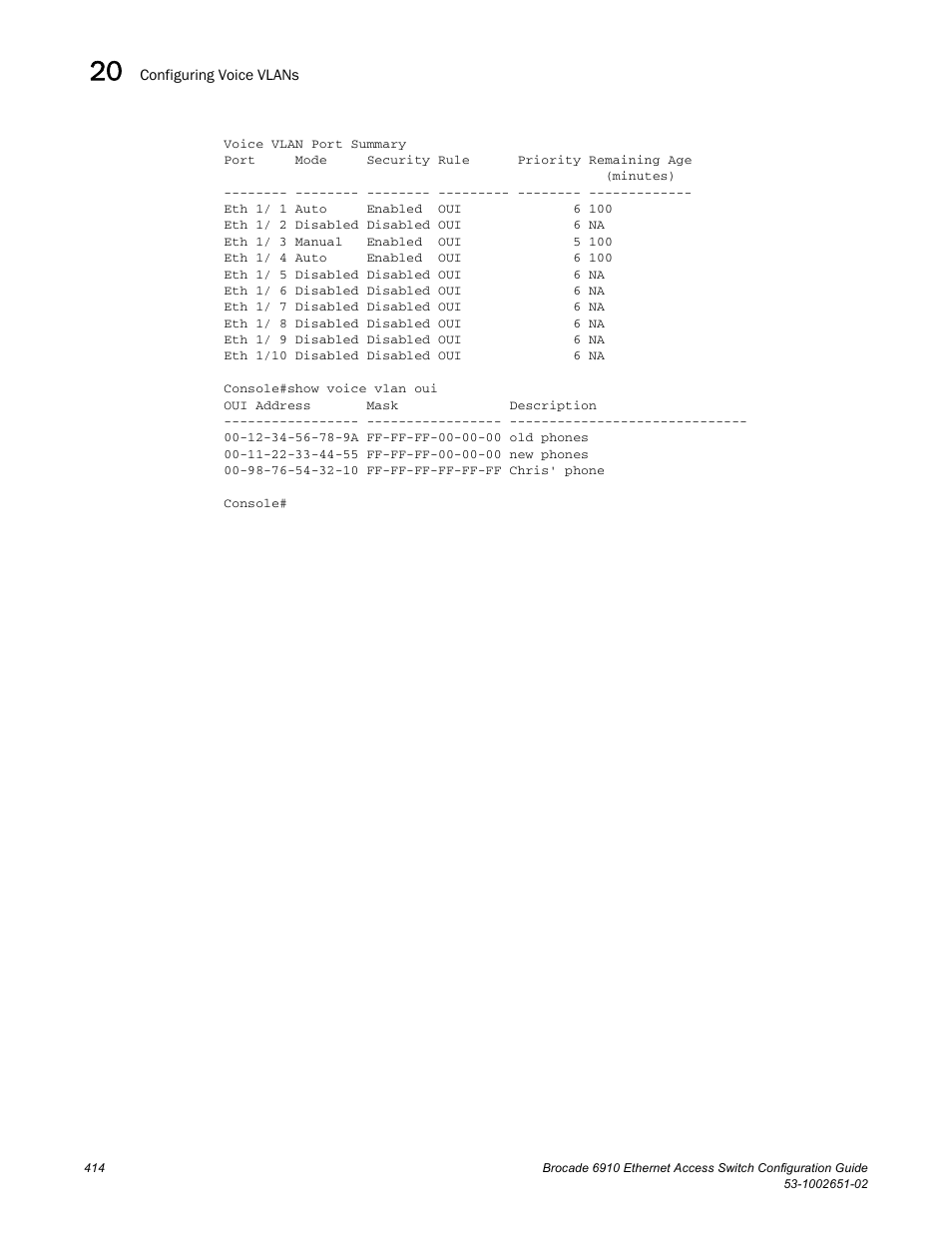 Brocade 6910 Ethernet Access Switch Configuration Guide (Supporting R2.2.0.0) User Manual | Page 470 / 1240