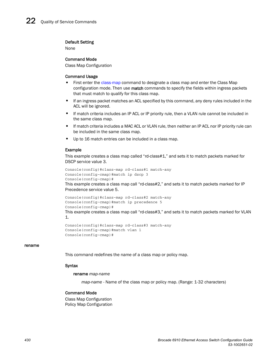 Rename | Brocade 6910 Ethernet Access Switch Configuration Guide (Supporting R2.2.0.0) User Manual | Page 486 / 1240