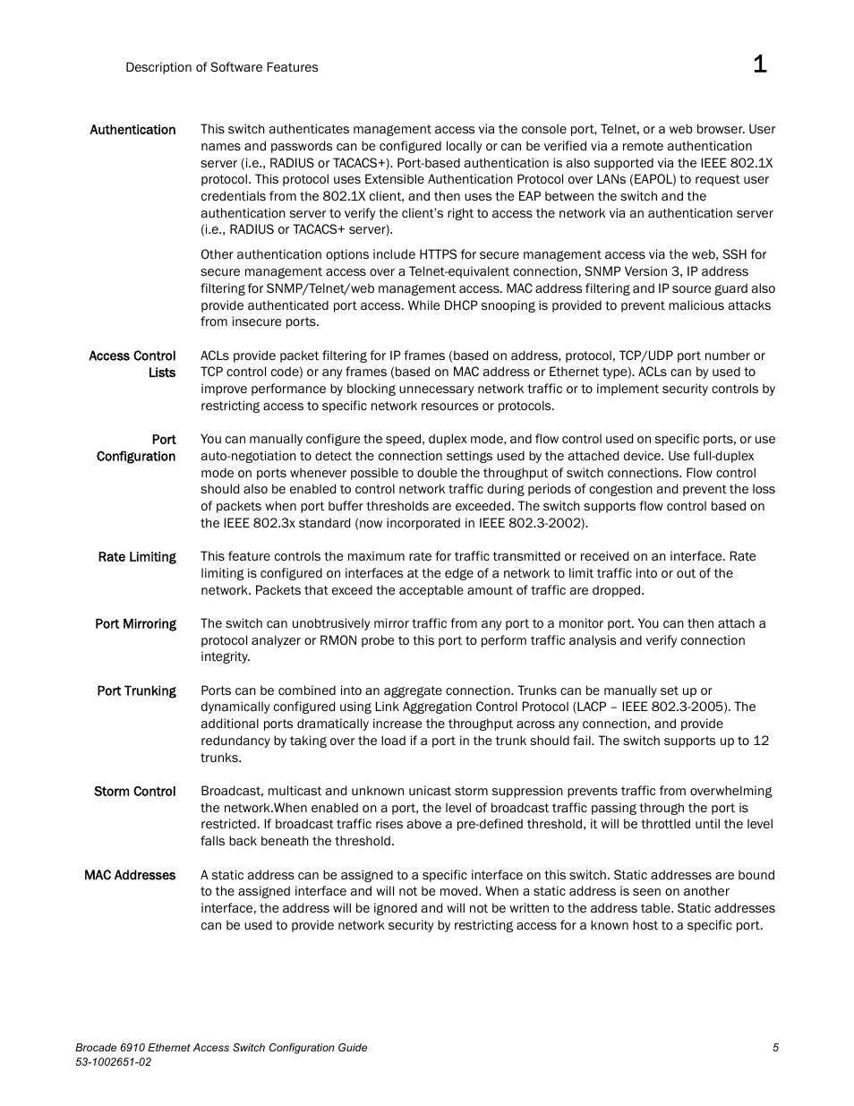 Brocade 6910 Ethernet Access Switch Configuration Guide (Supporting R2.2.0.0) User Manual | Page 61 / 1240