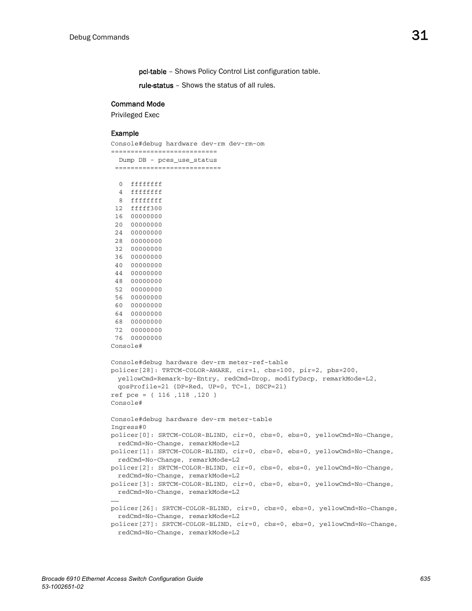 Brocade 6910 Ethernet Access Switch Configuration Guide (Supporting R2.2.0.0) User Manual | Page 691 / 1240