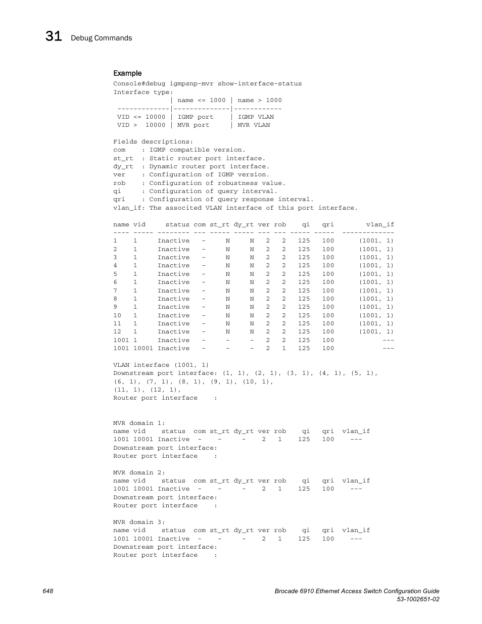 Brocade 6910 Ethernet Access Switch Configuration Guide (Supporting R2.2.0.0) User Manual | Page 704 / 1240