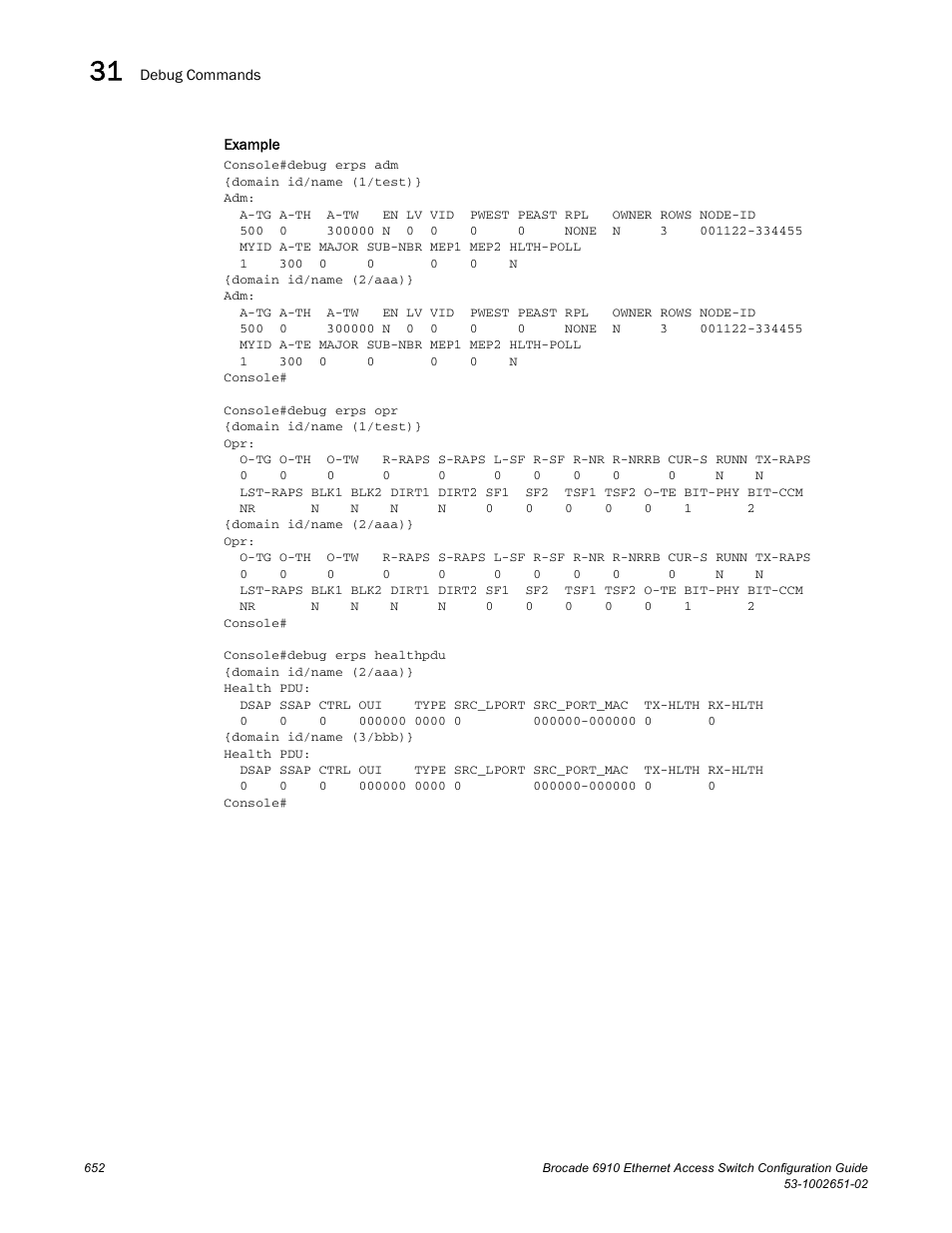 Brocade 6910 Ethernet Access Switch Configuration Guide (Supporting R2.2.0.0) User Manual | Page 708 / 1240