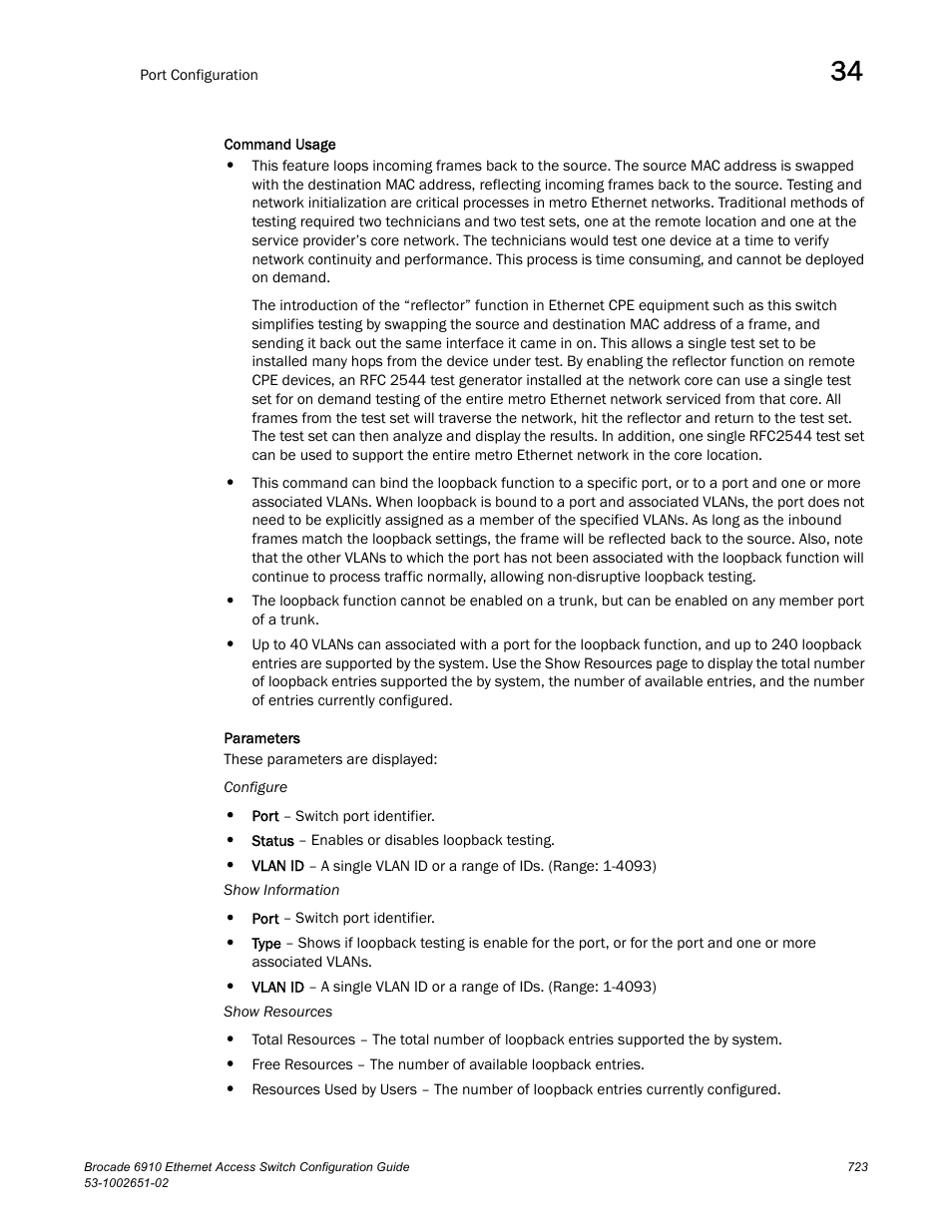 Brocade 6910 Ethernet Access Switch Configuration Guide (Supporting R2.2.0.0) User Manual | Page 779 / 1240