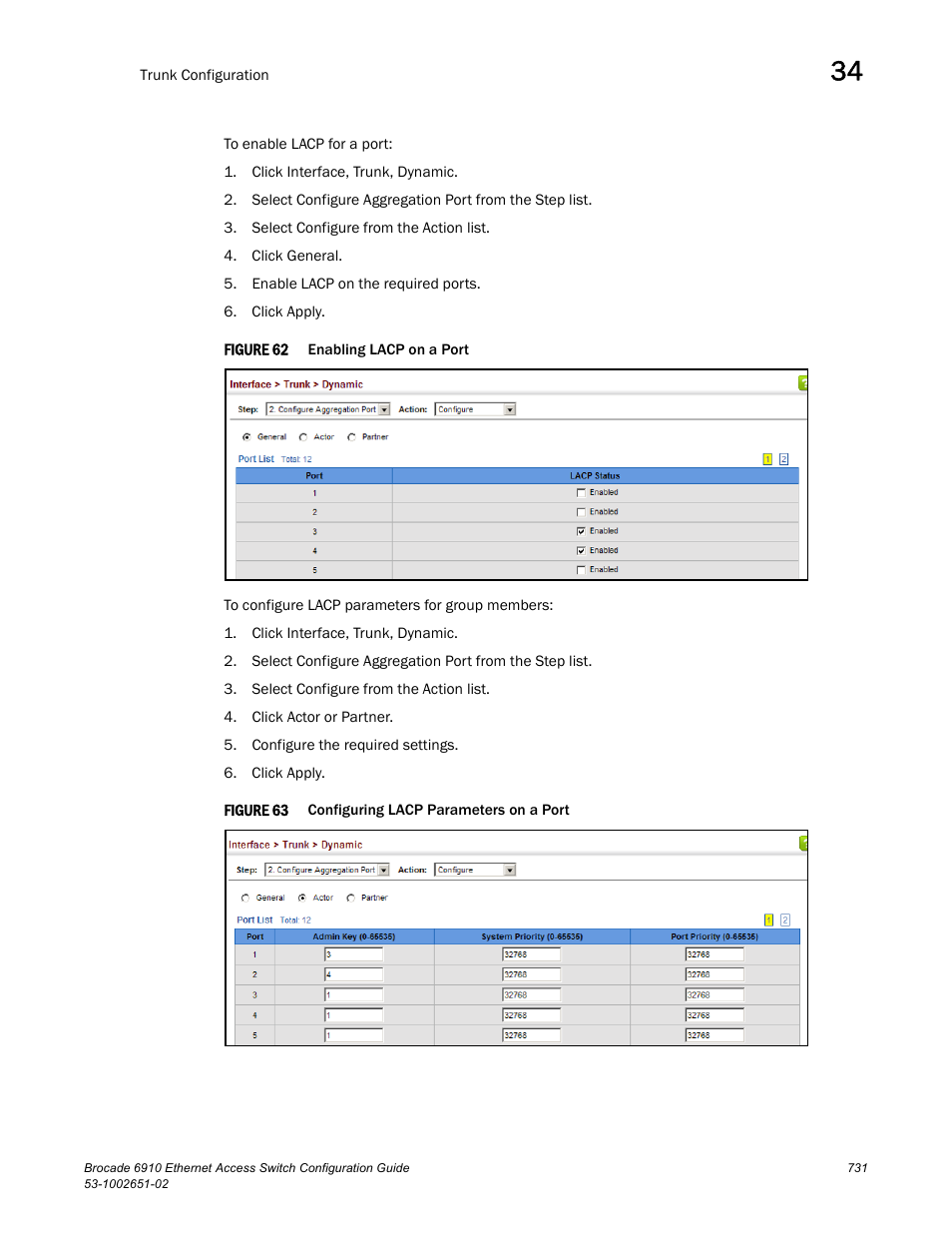 Figure 62, Figure 63, Confi | Brocade 6910 Ethernet Access Switch Configuration Guide (Supporting R2.2.0.0) User Manual | Page 787 / 1240