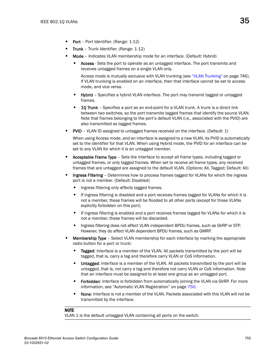 Brocade 6910 Ethernet Access Switch Configuration Guide (Supporting R2.2.0.0) User Manual | Page 811 / 1240