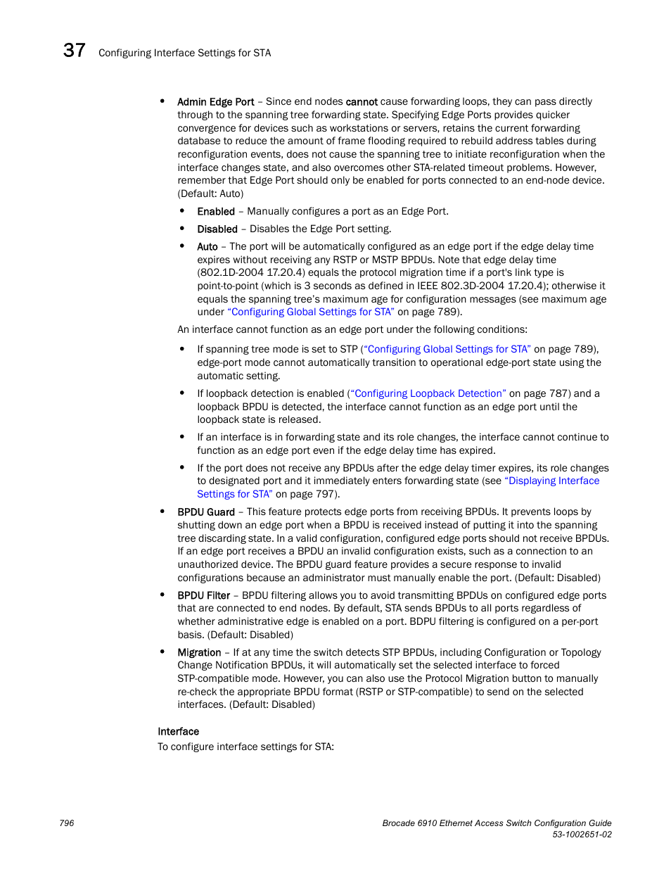 Brocade 6910 Ethernet Access Switch Configuration Guide (Supporting R2.2.0.0) User Manual | Page 852 / 1240