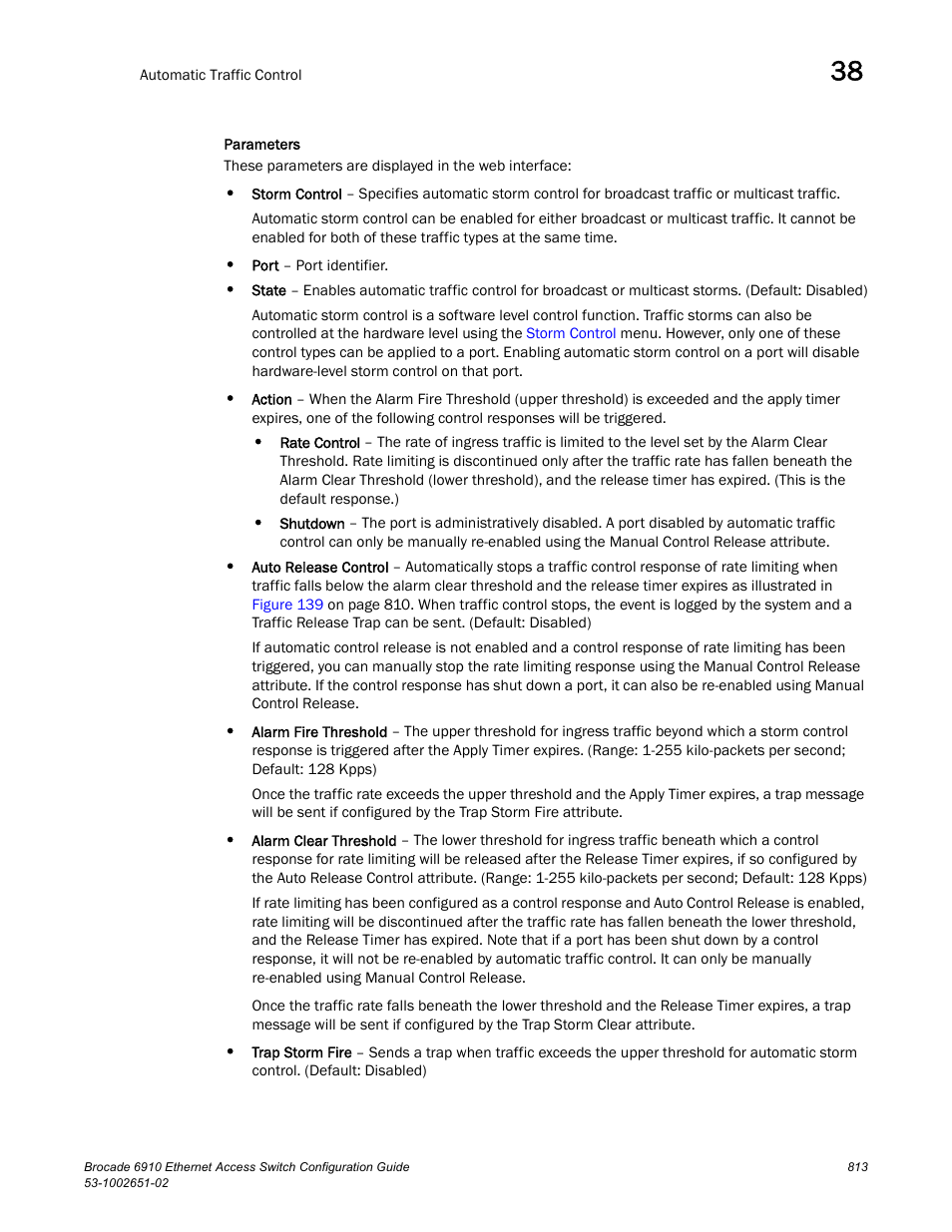 Brocade 6910 Ethernet Access Switch Configuration Guide (Supporting R2.2.0.0) User Manual | Page 869 / 1240