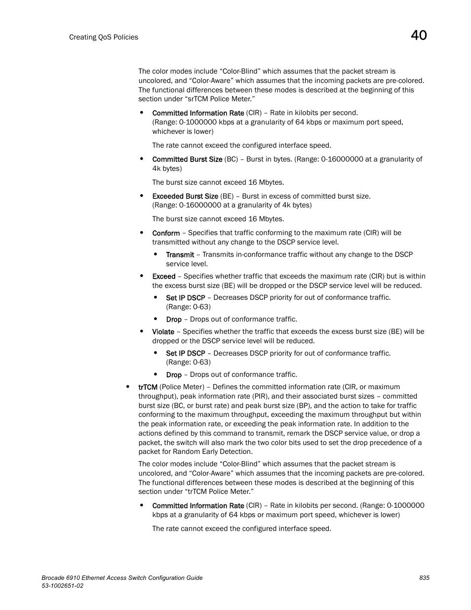 Brocade 6910 Ethernet Access Switch Configuration Guide (Supporting R2.2.0.0) User Manual | Page 891 / 1240