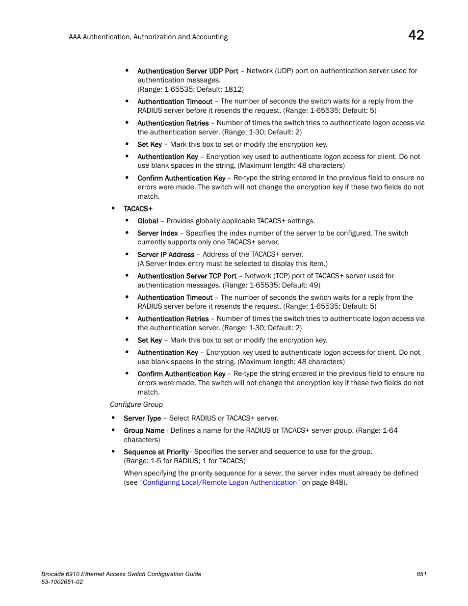 Brocade 6910 Ethernet Access Switch Configuration Guide (Supporting R2.2.0.0) User Manual | Page 907 / 1240