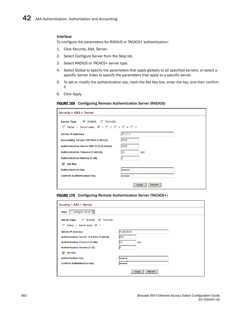 Figure 169 c, Figure 170 c | Brocade 6910 Ethernet Access Switch Configuration Guide (Supporting R2.2.0.0) User Manual | Page 908 / 1240