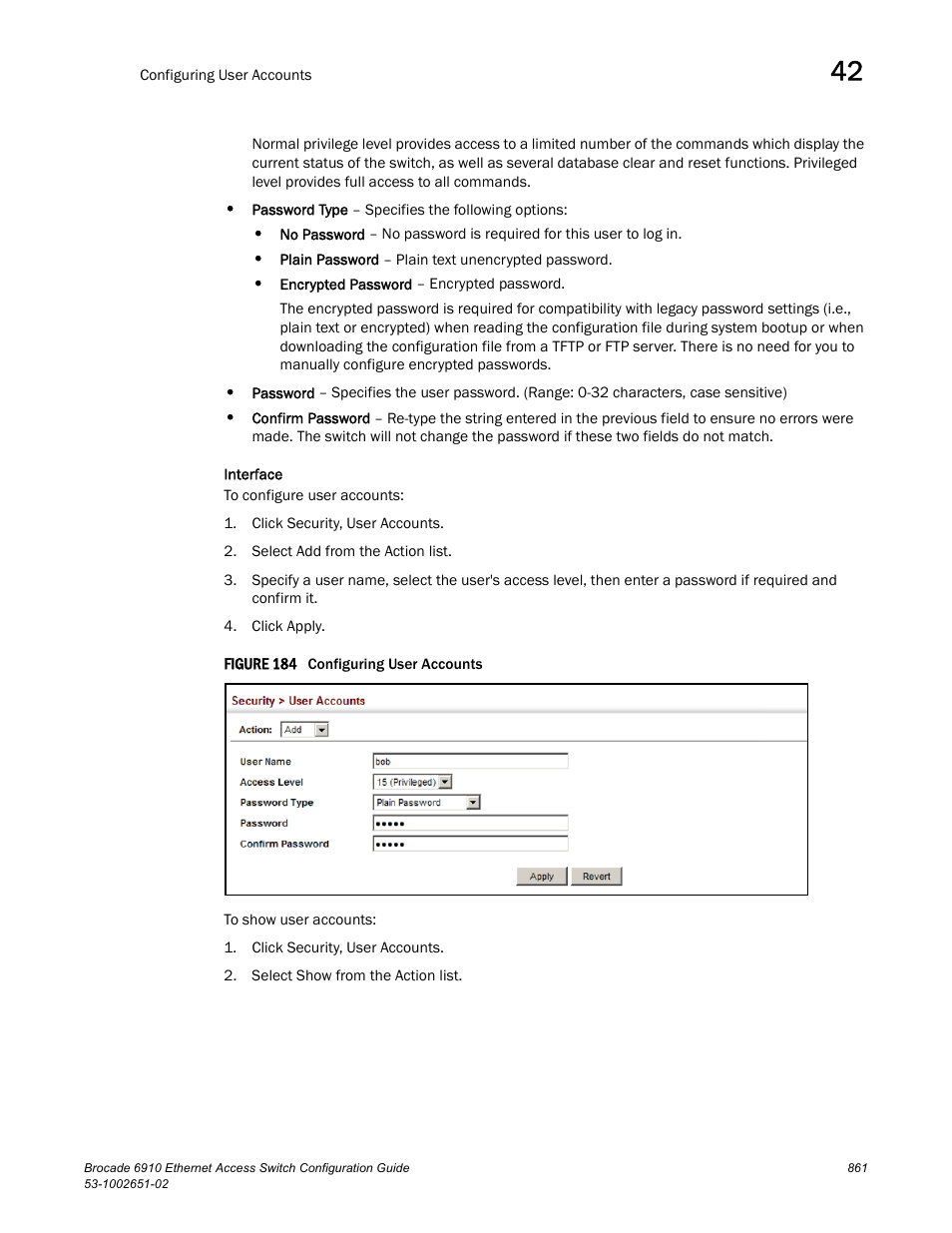 Figure 184 confi | Brocade 6910 Ethernet Access Switch Configuration Guide (Supporting R2.2.0.0) User Manual | Page 917 / 1240