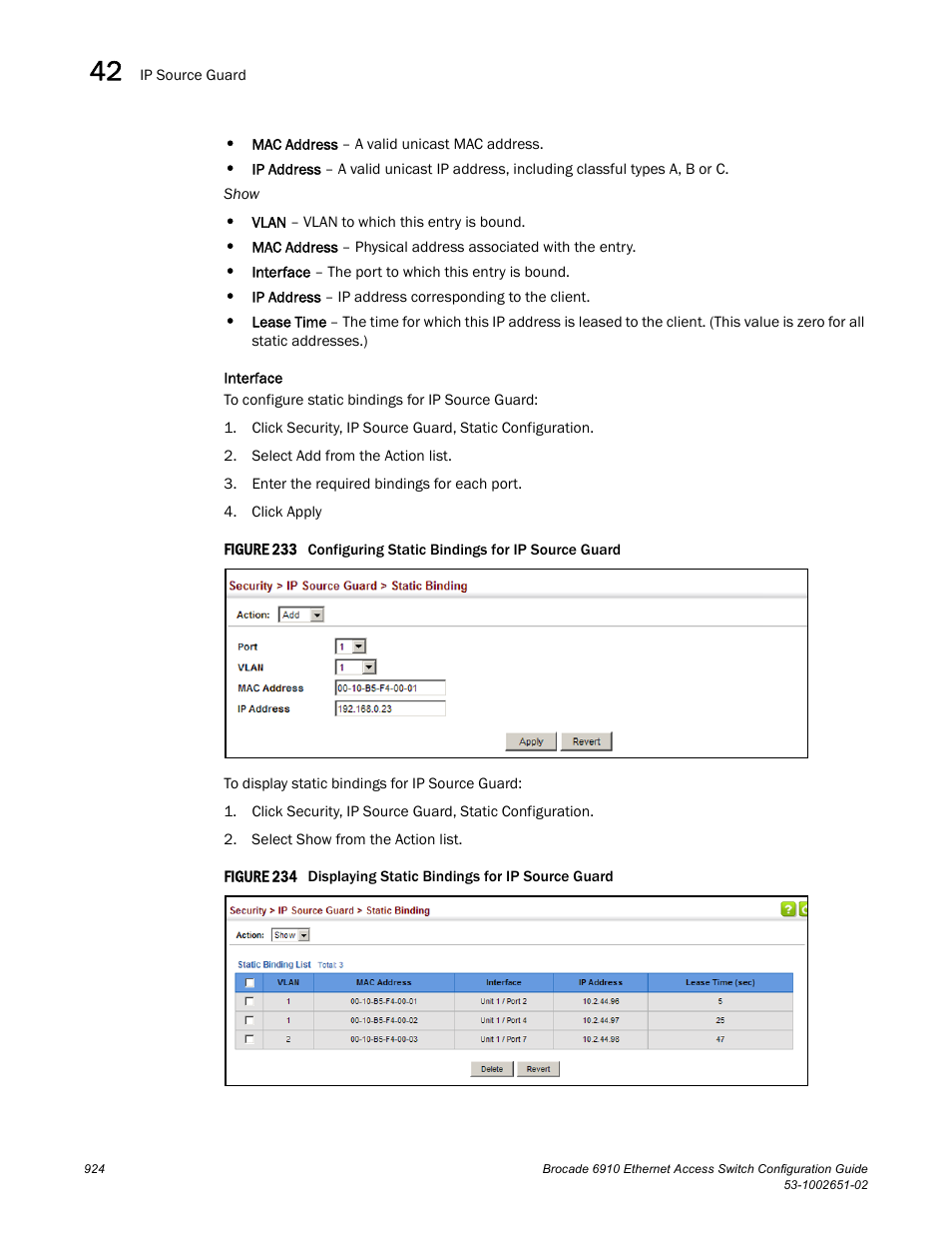 Figure 233 confi, Figure 234 dis | Brocade 6910 Ethernet Access Switch Configuration Guide (Supporting R2.2.0.0) User Manual | Page 980 / 1240