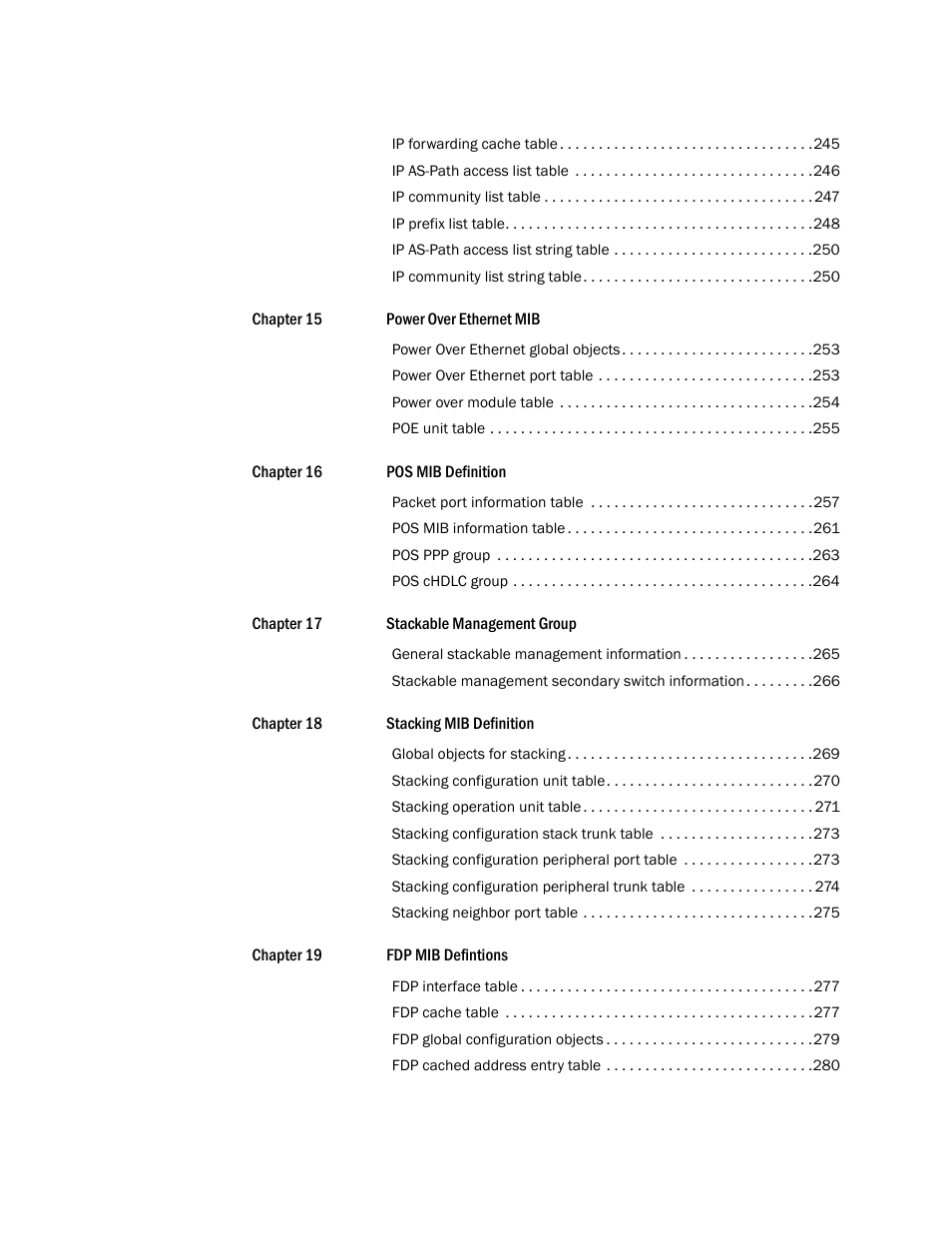 Brocade Unified IP MIB Reference (Supporting FastIron Releases 07.5.00 and 08.0.10) User Manual | Page 10 / 771