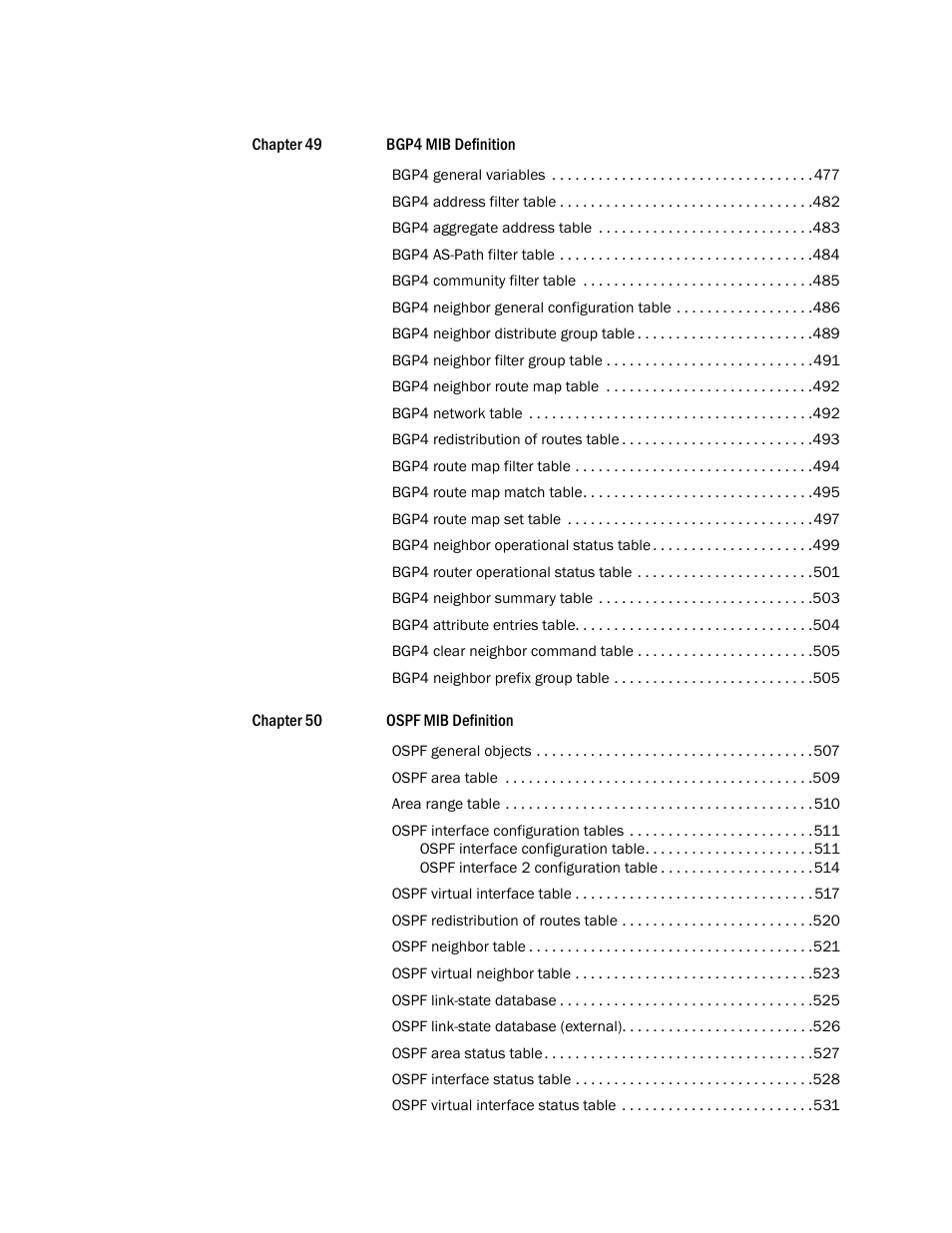 Brocade Unified IP MIB Reference (Supporting FastIron Releases 07.5.00 and 08.0.10) User Manual | Page 16 / 771