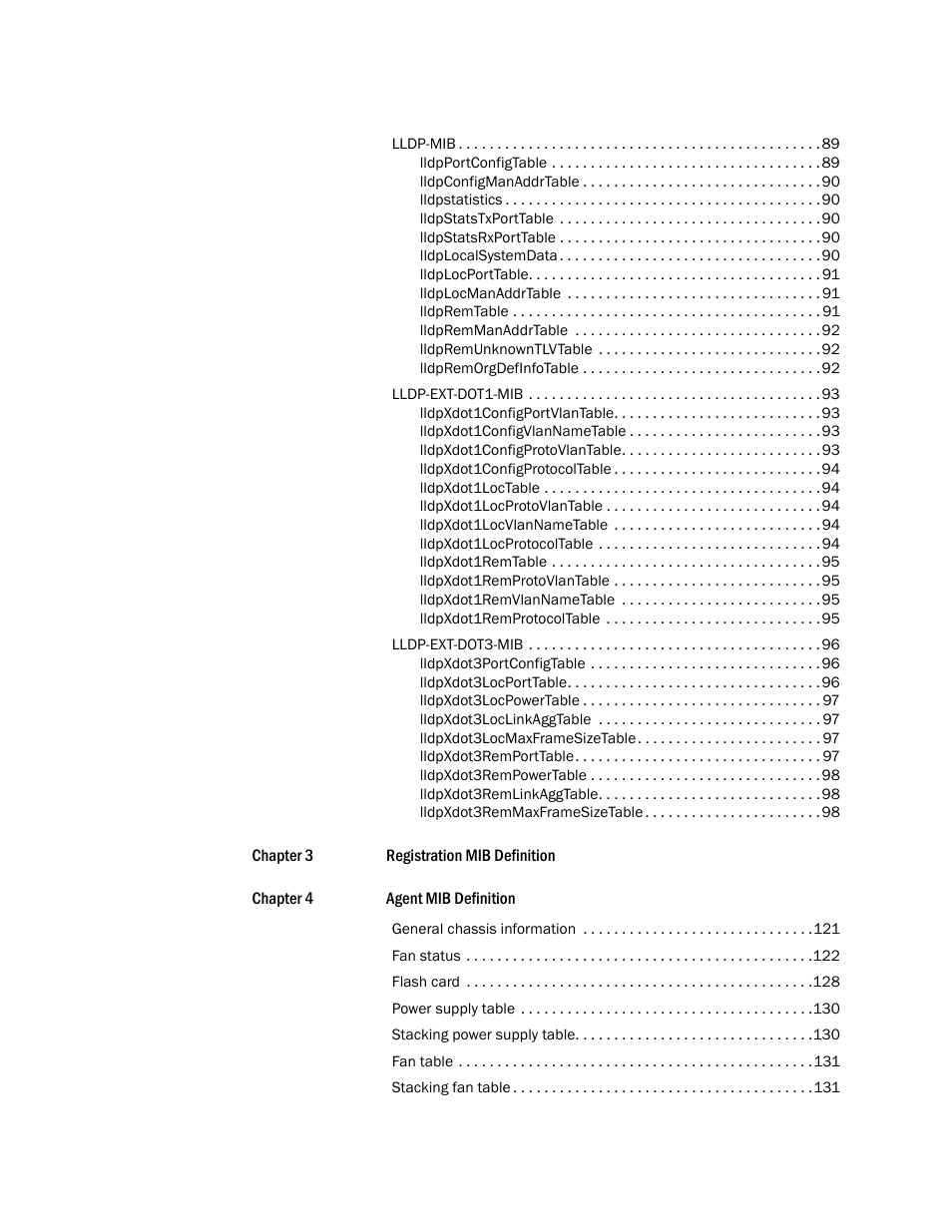 Brocade Unified IP MIB Reference (Supporting FastIron Releases 07.5.00 and 08.0.10) User Manual | Page 7 / 771