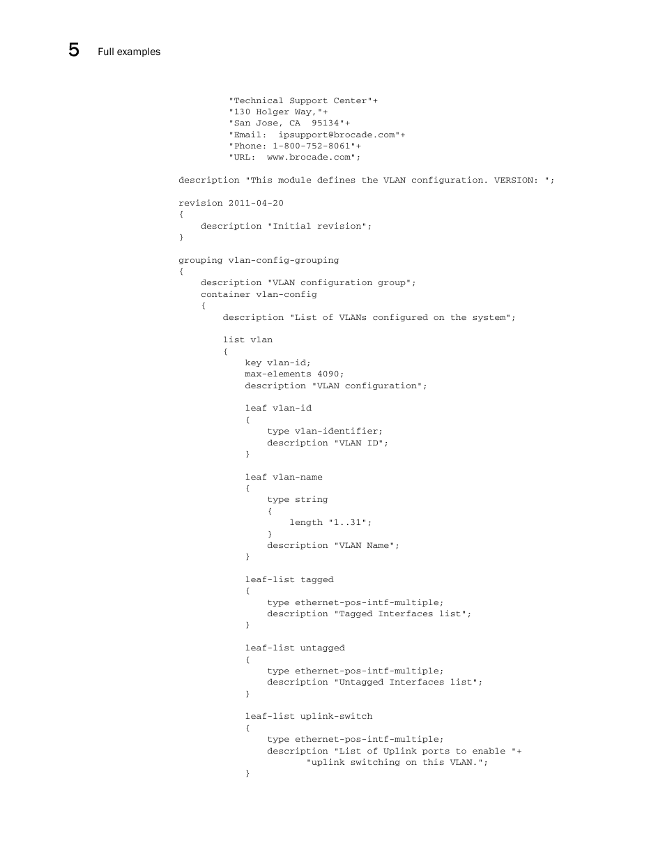 Brocade Multi-Service IronWare YANG Configuration Guide (Supporting R05.6.00) User Manual | Page 106 / 110