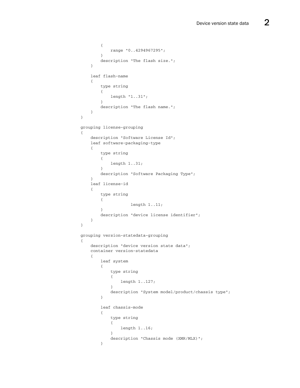 Brocade Multi-Service IronWare YANG Configuration Guide (Supporting R05.6.00) User Manual | Page 19 / 110