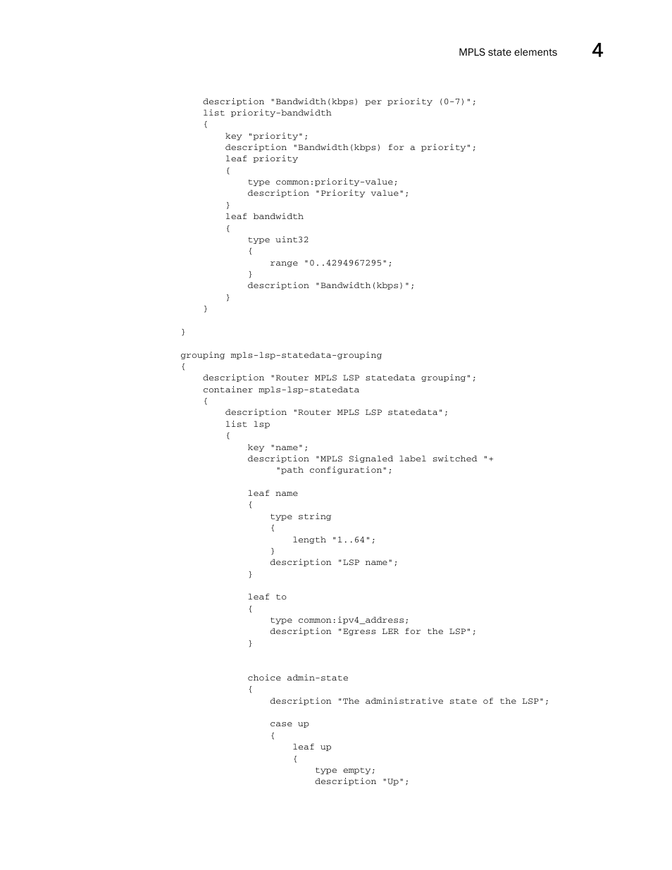 Brocade Multi-Service IronWare YANG Configuration Guide (Supporting R05.6.00) User Manual | Page 77 / 110