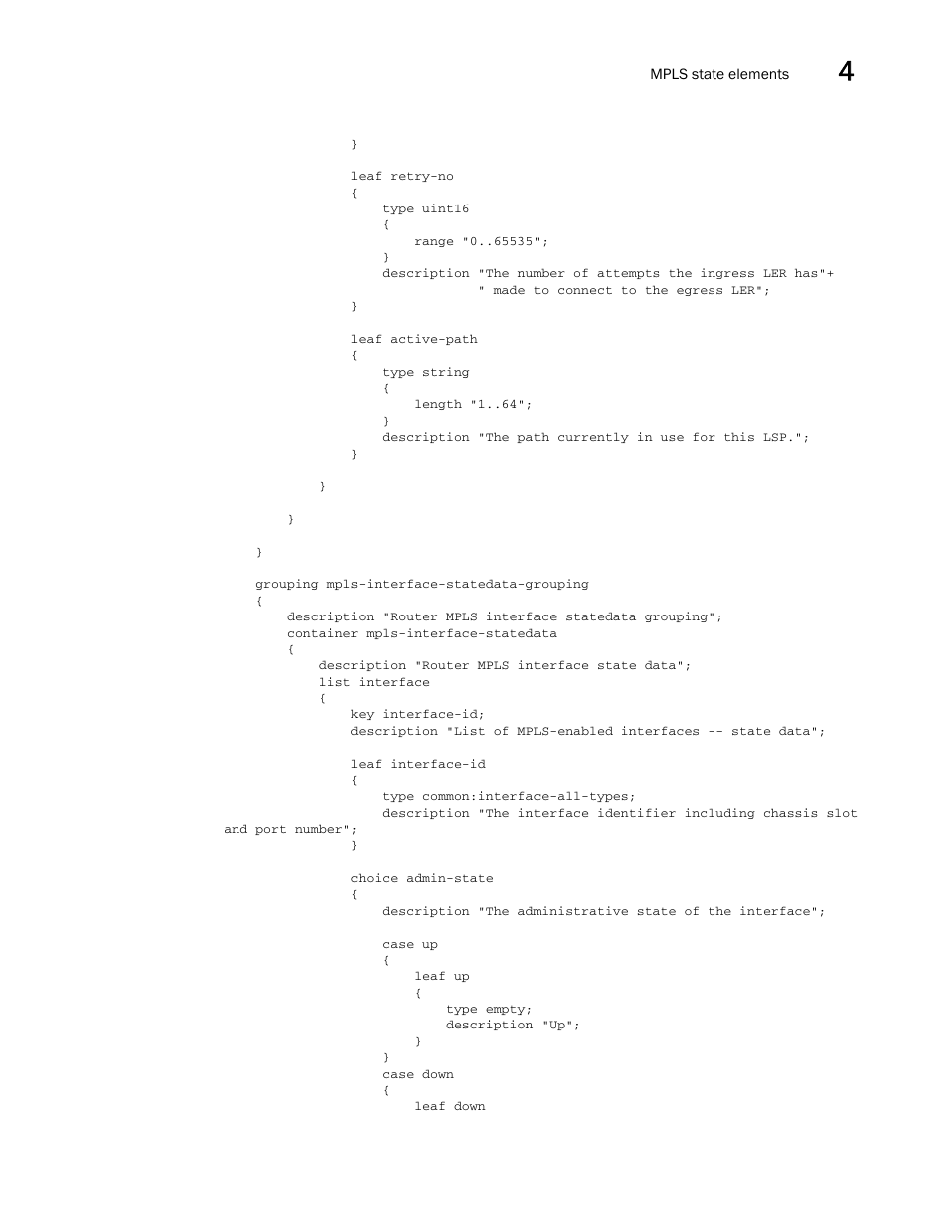 Brocade Multi-Service IronWare YANG Configuration Guide (Supporting R05.6.00) User Manual | Page 79 / 110