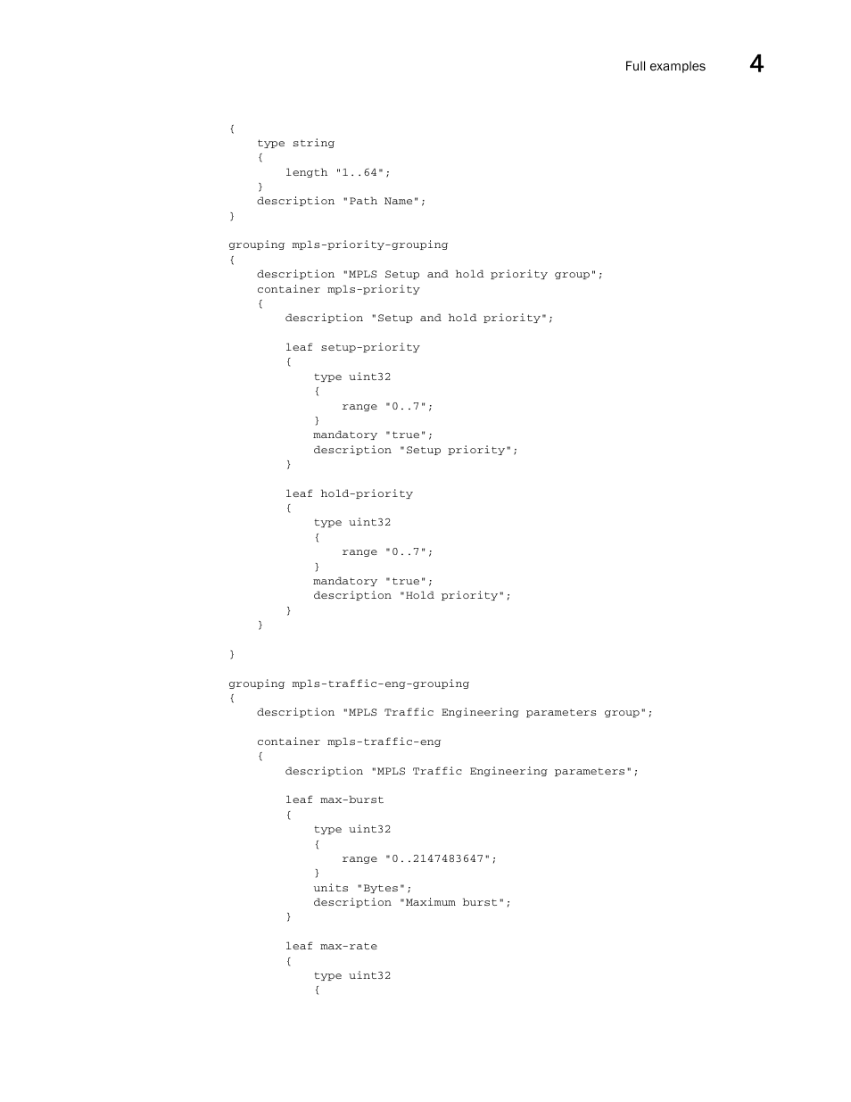 Brocade Multi-Service IronWare YANG Configuration Guide (Supporting R05.6.00) User Manual | Page 83 / 110