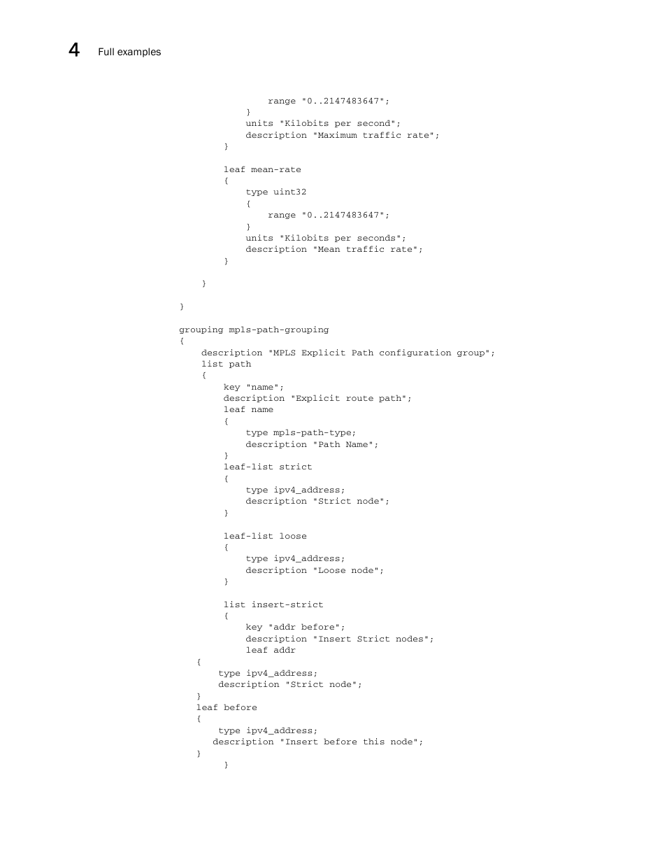 Brocade Multi-Service IronWare YANG Configuration Guide (Supporting R05.6.00) User Manual | Page 84 / 110