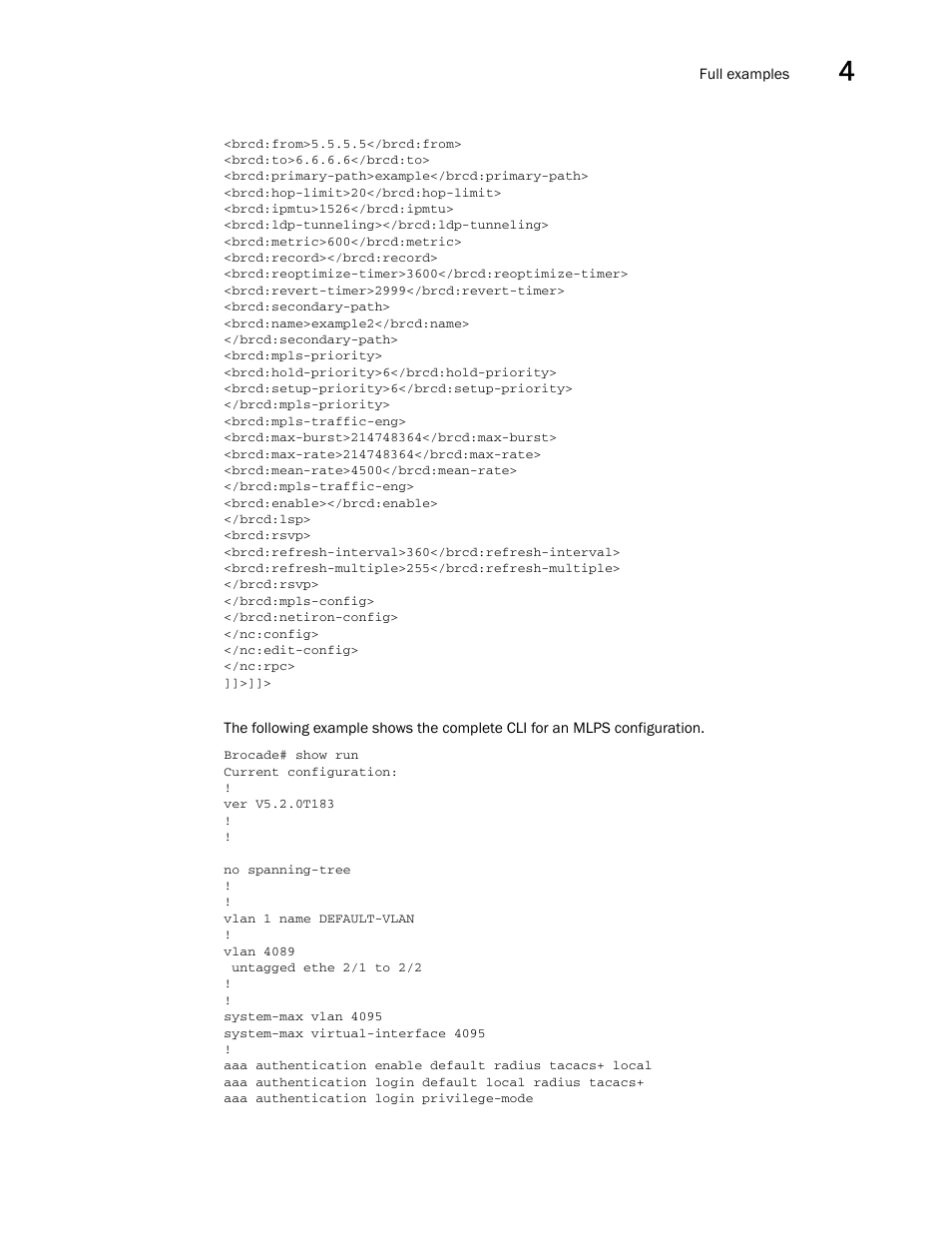 Brocade Multi-Service IronWare YANG Configuration Guide (Supporting R05.6.00) User Manual | Page 89 / 110