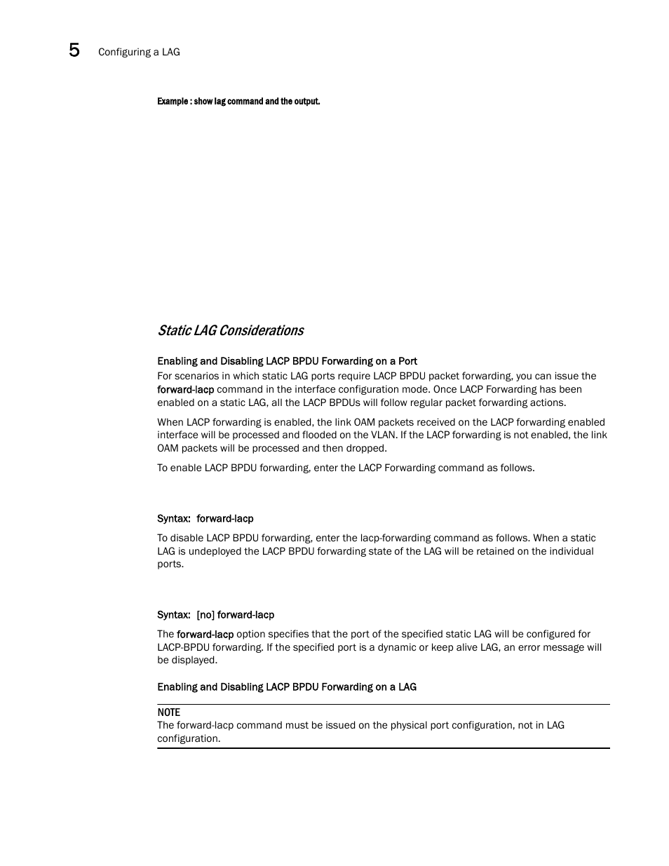 Static lag considerations | Brocade Multi-Service IronWare Switching Configuration Guide (Supporting R05.6.00) User Manual | Page 150 / 984