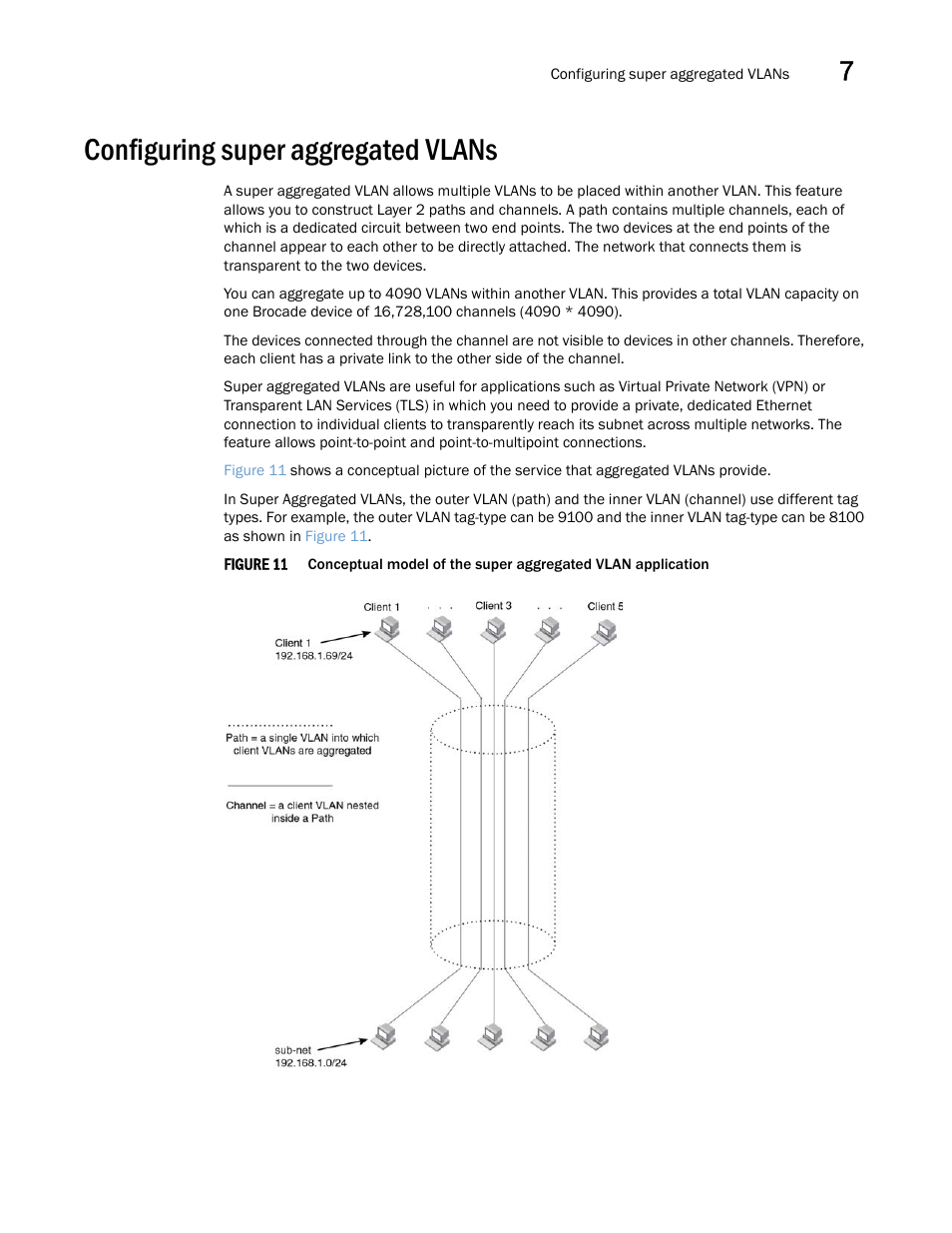 Configuring super aggregated vlans | Brocade Multi-Service IronWare Switching Configuration Guide (Supporting R05.6.00) User Manual | Page 209 / 984