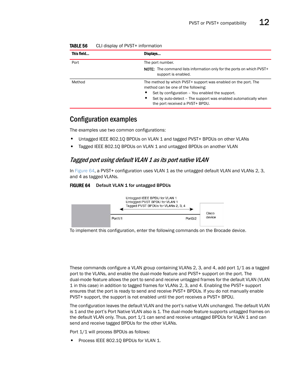 Configuration examples | Brocade Multi-Service IronWare Switching Configuration Guide (Supporting R05.6.00) User Manual | Page 383 / 984