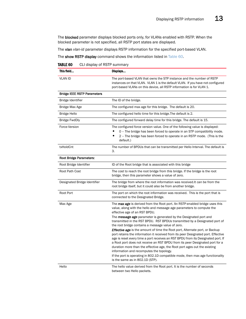 Brocade Multi-Service IronWare Switching Configuration Guide (Supporting R05.6.00) User Manual | Page 469 / 984