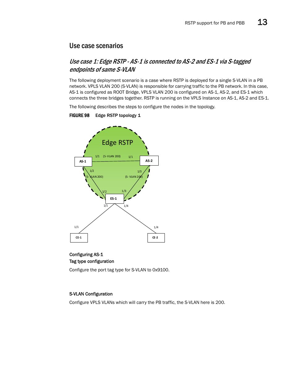 Use case scenarios, Edge rstp | Brocade Multi-Service IronWare Switching Configuration Guide (Supporting R05.6.00) User Manual | Page 479 / 984