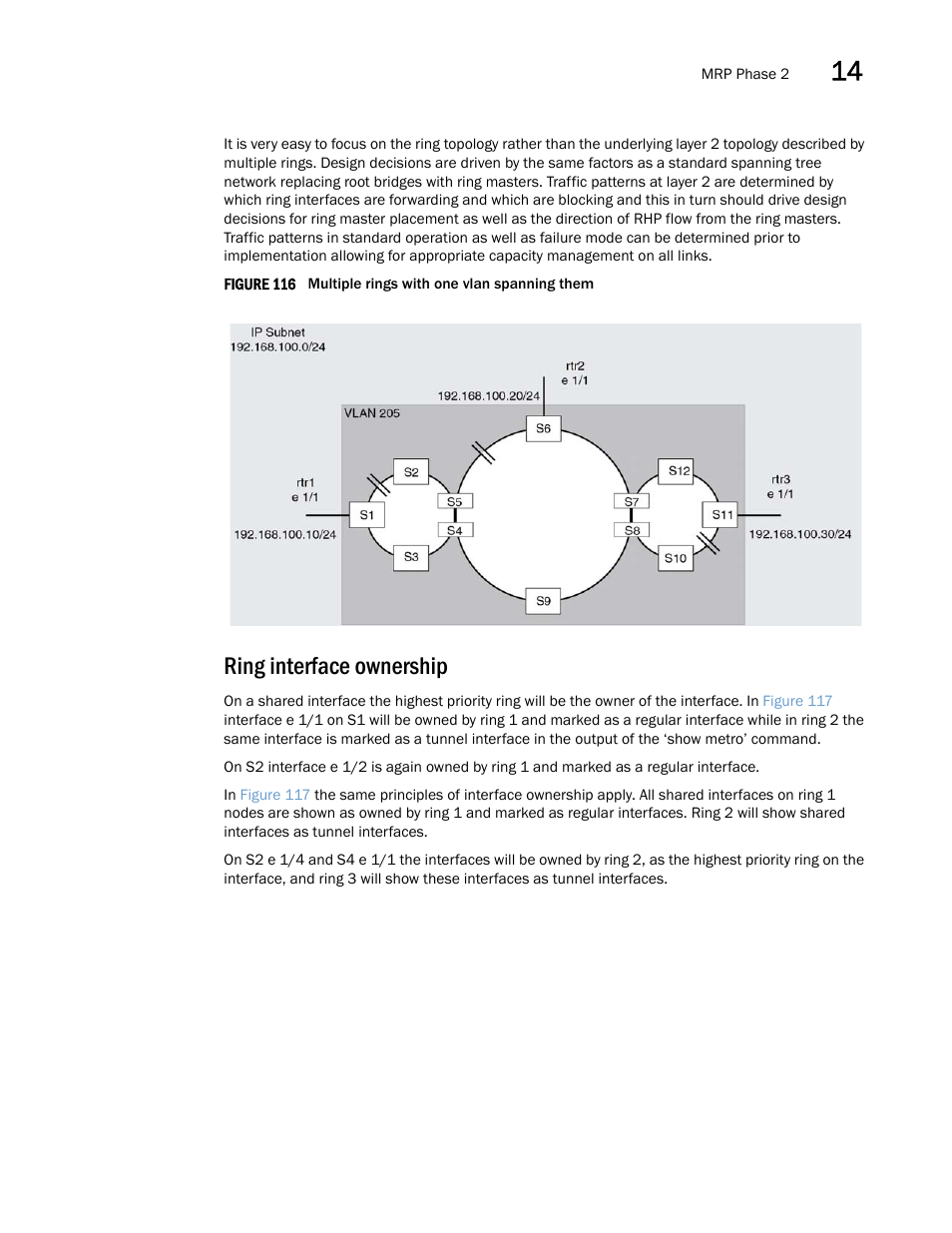 Ring interface ownership | Brocade Multi-Service IronWare Switching Configuration Guide (Supporting R05.6.00) User Manual | Page 521 / 984