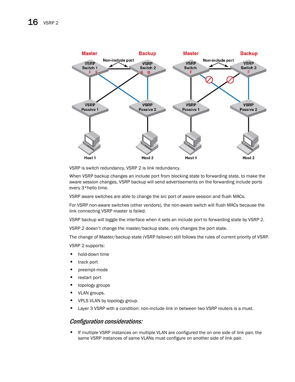 Configuration considerations | Brocade Multi-Service IronWare Switching Configuration Guide (Supporting R05.6.00) User Manual | Page 594 / 984