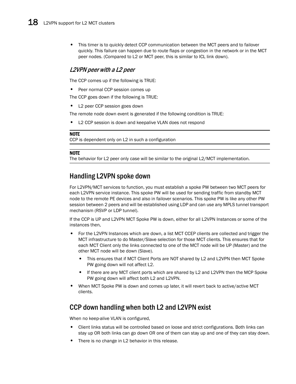 Handling l2vpn spoke down, Ccp down handling when both l2 and l2vpn exist, L2vpn peer with a l2 peer | Brocade Multi-Service IronWare Switching Configuration Guide (Supporting R05.6.00) User Manual | Page 698 / 984