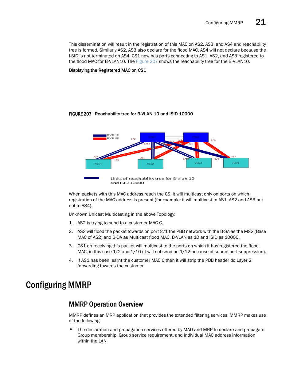 Configuring mmrp, Mmrp operation overview | Brocade Multi-Service IronWare Switching Configuration Guide (Supporting R05.6.00) User Manual | Page 899 / 984