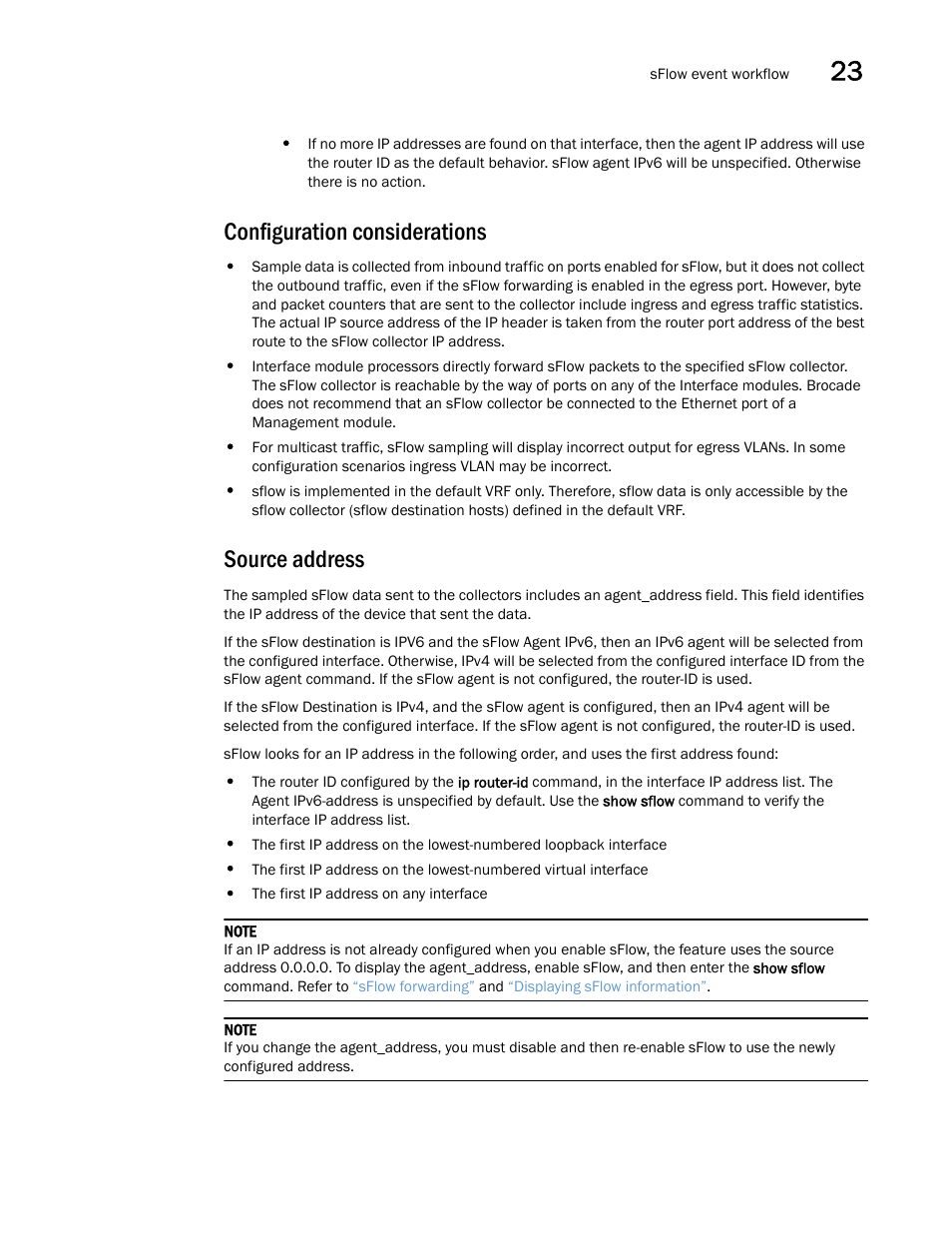 Configuration considerations, Source address | Brocade Multi-Service IronWare Switching Configuration Guide (Supporting R05.6.00) User Manual | Page 919 / 984